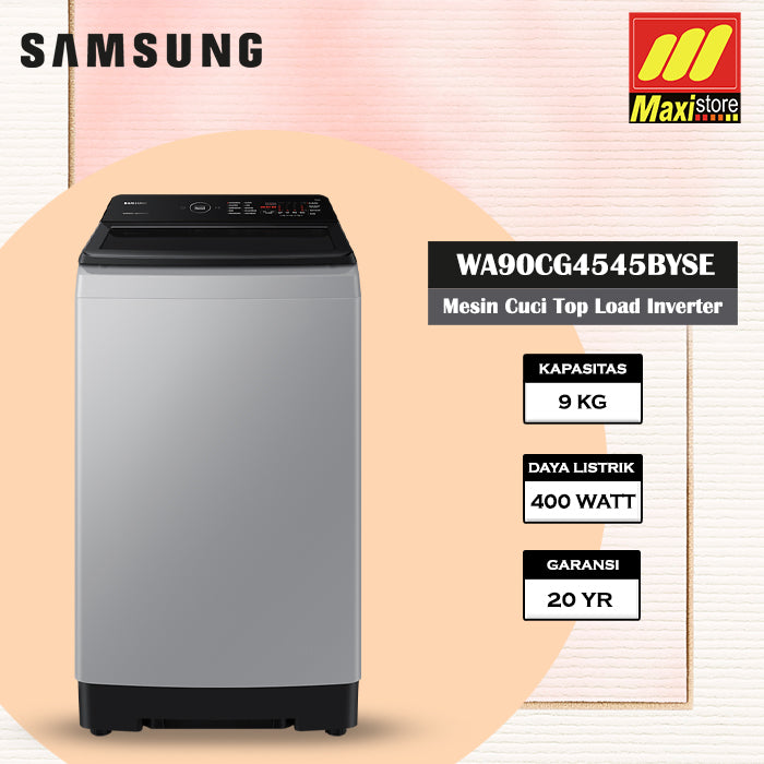 SAMSUNG WA90CG4545BYSE Mesin Cuci Top Load [9 Kg] Digital Inverter ...